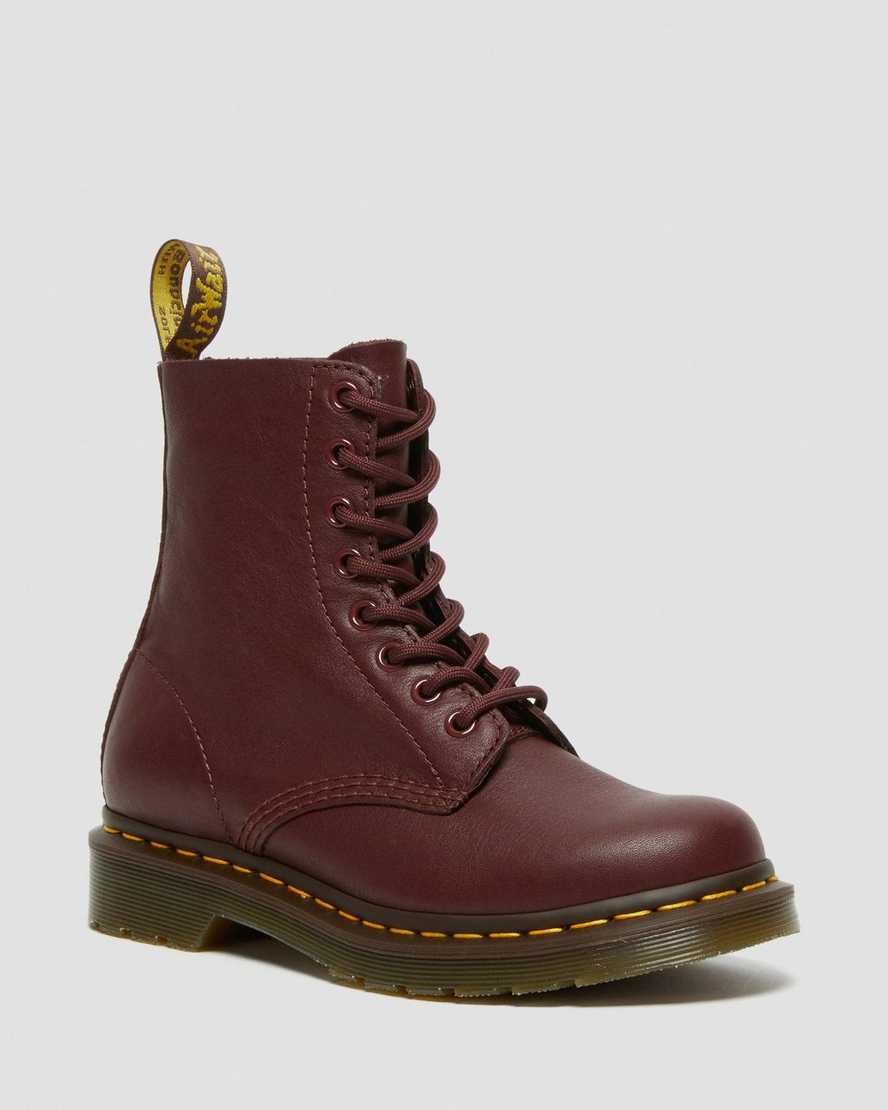 Dr. Martens 1460 Pascal Virginia Nahka Naisten Originals Nilkkurit - Punainen Nilkkurit [210-KESPRL]